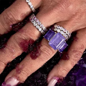 Anel Meta Mauve & Fresh Amethyst - Tamanho Aro 17