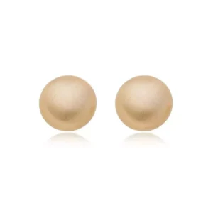 Brinco Botton banhado no ouro 18k Fosco