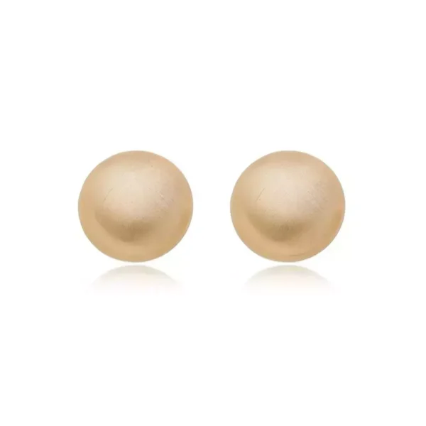 Brinco Botton banhado no ouro 18k Fosco