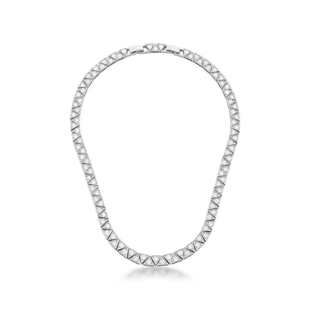 Colar Riviera Luxo Zircônia Ródio
