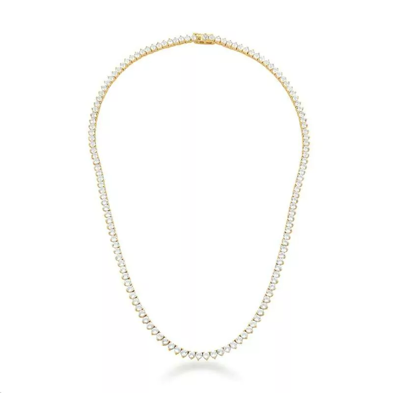 Colar Riviera com Zircônias Redondas Banhado a Ouro