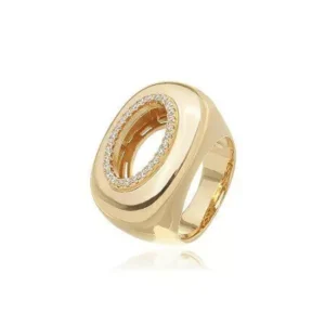 Anel Silvia Banhado a Ouro 18k