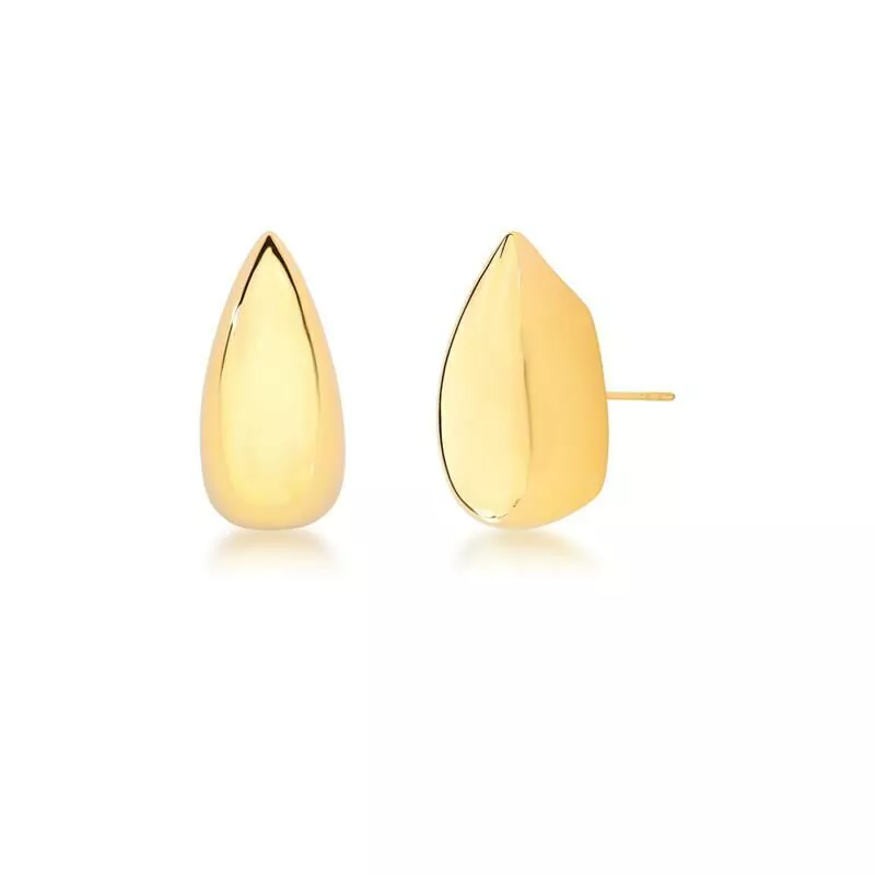 BRINCO ABAULADO DE GOTA BANHADO NO OURO 18K
