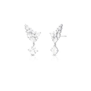Brinco Pêndulo Ear Cuff Com Cristais